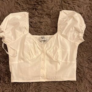 princess polly white corset button top
